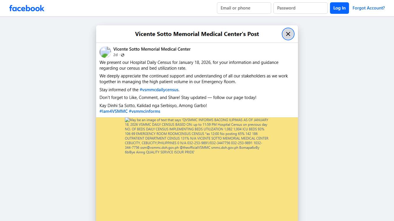 We present our... - Vicente Sotto Memorial Medical Center | Facebook